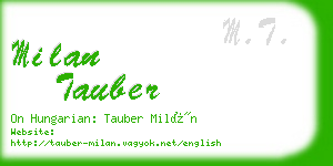 milan tauber business card